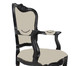 Cadeira com Braços em Linho Luís XV Beaumont Preto, Preto | WestwingNow