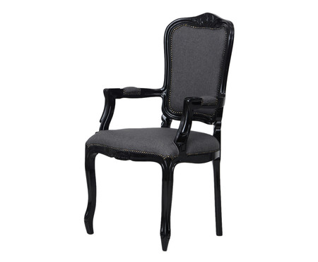Cadeira com Braços Luís XV Beaumont Cinza | WestwingNow