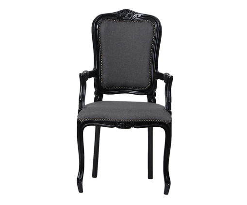 Cadeira com Braços Luís XV Beaumont Cinza, Cinza | WestwingNow