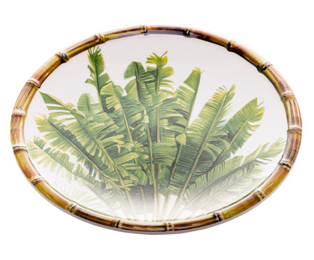Prato para Sobremesa Palm Tree Branco de Melamina- 22cm | WestwingNow