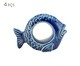 Jogo de Anéis para Guardanapos Peixe Ocean Azul, Azul | WestwingNow