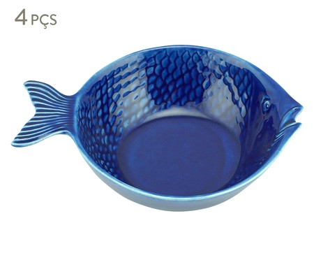 Jogo de Bowls em Porcelana Ocean Azul | WestwingNow