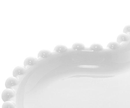 Jogo de Pratos em Porcelana Coração Beads Branco | WestwingNow