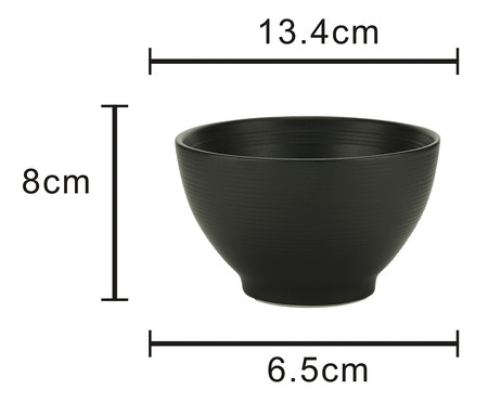 Jogo de Bowls em Porcelana Agat Preto | WestwingNow
