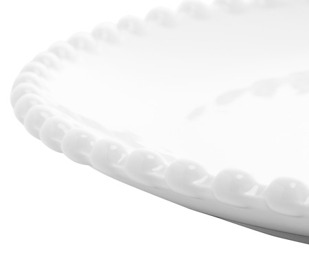 Jogo de Pratos de Sobremesa em Porcelana Beads Branco | WestwingNow