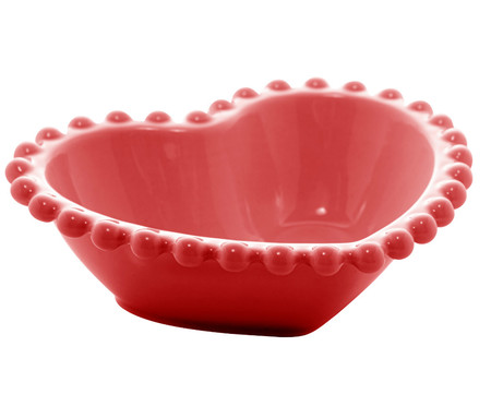 Jogo de Bowls em Porcelana Coração Beads Vermelho | WestwingNow
