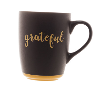 Caneca Grateful Preto Matt e Amarelo