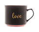 Caneca Love Preto Matt e Rosa, Preto | WestwingNow