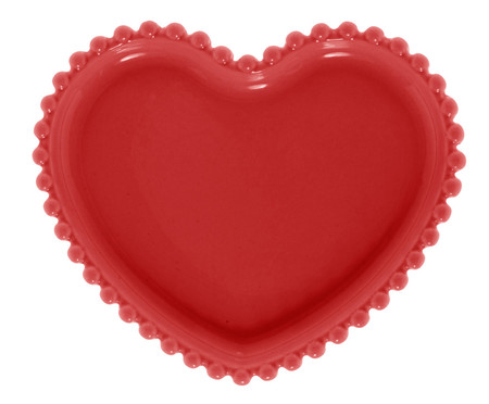 Jogo de Pratos em Porcelana Coração Beads Vermelho | WestwingNow