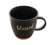 Caneca Blessed Preto Matt e Laranja, Preto | WestwingNow