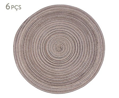 Jogo Americano Cinza e Azul