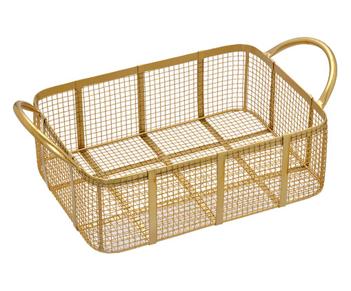 Cesta Aramada Marco - 42X23cm, Dourado | WestwingNow