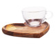 Jogo de Xícaras de Chá em Cristal Coração Teca, Transparente | WestwingNow