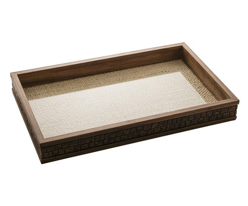 Bandeja Decorativa Coquinho com Sisal Natural, Marrom | WestwingNow