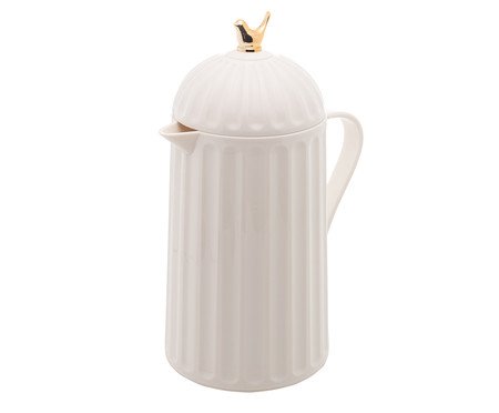 Garrafa Térmica em Inox Bird Branca Cambuquira | Westwing