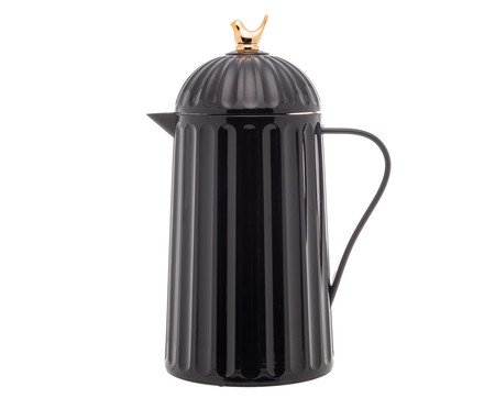 Garrafa Térmica em Inox Bird Preta | Westwing