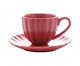 Jogo de Xícaras para Café com Pires em Porcelana Pétala Vermelha, Vermelho | WestwingNow