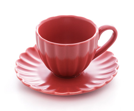 Jogo de Xícaras para Café com Pires em Porcelana Pétala Vermelha | WestwingNow