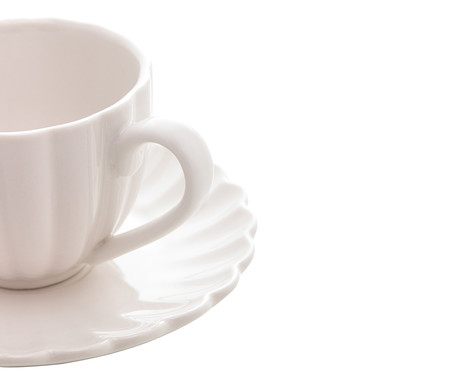 Jogo de Xícaras para Café com Pires em Porcelana Pétala Branca | WestwingNow