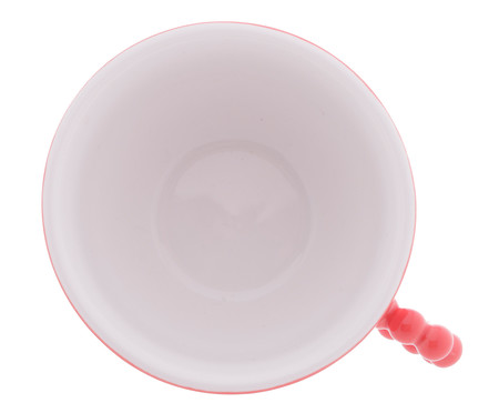 Jogo de Xícaras para Chá com Pires em Porcelana Beads Vermelho | WestwingNow