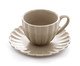 Jogo de Xícaras para Café com Pires em Porcelana Pétala Areia, Colorido | WestwingNow