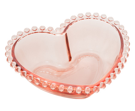 Bowl Coração em Cristal Pearl Rosa