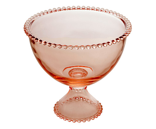 Saladeira em Cristal Pearl Rosa, Transparente | WestwingNow