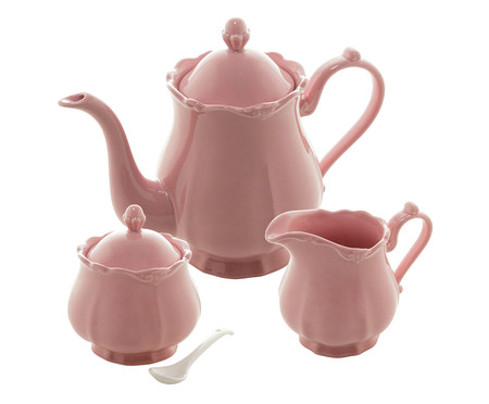 Jogo para Servir Chá em Porcelana Fancy Rosê | WestwingNow
