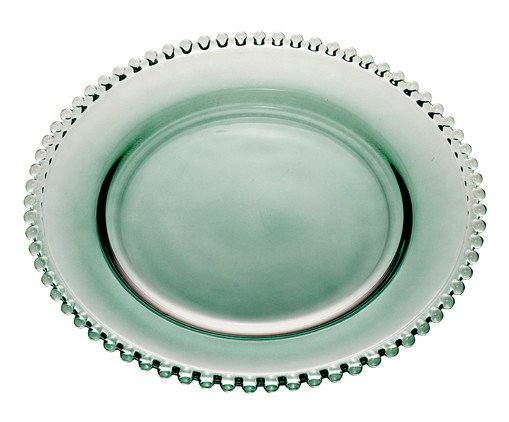 Prato Raso em Cristal Pearl Verde, Transparente | WestwingNow