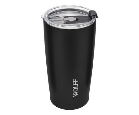 Copo Térmico em Inox com Tampa Tomaselli Preto | Westwing