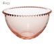 Jogo de Bowls em Cristal Pearl Rosa, Transparente | WestwingNow