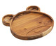 Prato para Sobremesa Urso Teca Kids Woodart, Marrom | WestwingNow