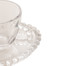 Xícara de Café com Pires Coração em Cristal Pearl, Transparente | WestwingNow