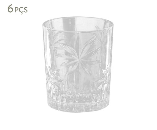 Jogo de Copos em Cristal Palm Tree, Transparente | WestwingNow