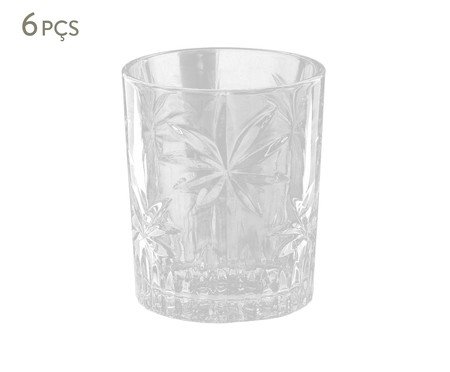 Jogo de Copos em Cristal Palm Tree