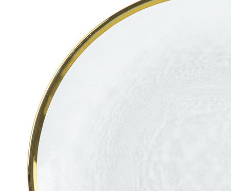 Jogo de Pratos para Sobremesa em Cristal Agate Dourado | Westwing