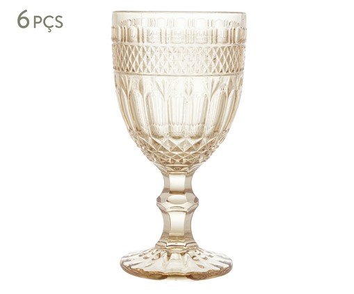 Jogo de Taças para Água Âmbar, Amarelo | WestwingNow