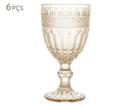 Jogo de Taças para Água Âmbar | Westwing