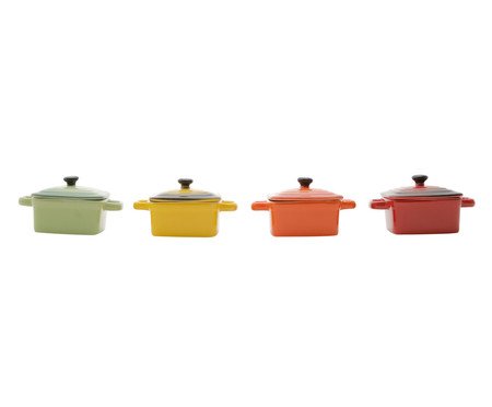 Jogo de Caçarolas em Porcelana Colors Square | Westwing