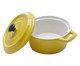 Caçarola em Porcelana Black Lid Amarela, Preto | WestwingNow