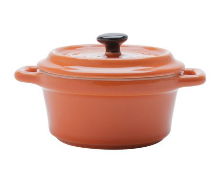 Caçarola em Porcelana Black Lid Laranja | Westwing
