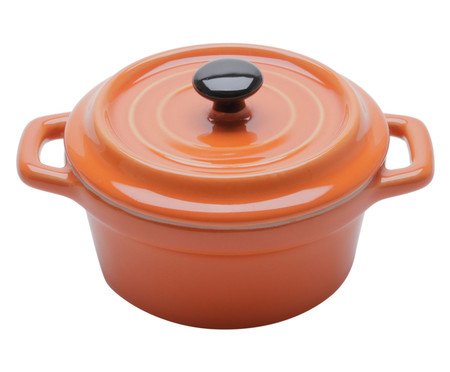 Caçarola em Porcelana Black Lid Laranja | Westwing
