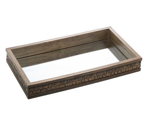 Bandeja Decorativa Reflexy, Marrom | WestwingNow