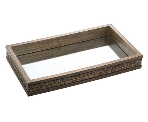 Bandeja Decorativa Reflexy, Marrom | WestwingNow