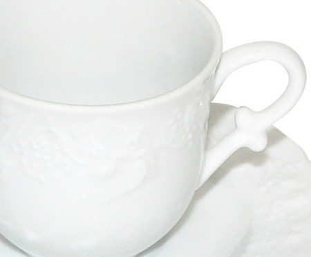 Jogo de Xícaras para Café com Pires em Porcelana Vendange | WestwingNow