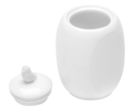 Pote em Porcelana Bird Branco | Westwing