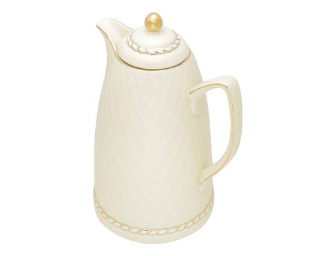 Garrafa Térmica em Porcelana Lina Creme | Westwing