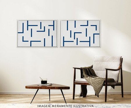 Jogo de Quadros em Canvas Hall Colorido | WestwingNow