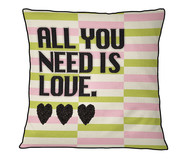 Almofada com Boucle Design Pop All You Need Is Love Colorido | WestwingNow