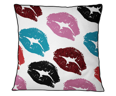 Almofada com Boucle Design Pop Kissing Colorido